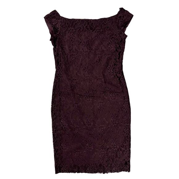 NWT Ralph Lauren Sleeveless Lace Dress Size 6 Plum Purple Cocktail MSRP $199 - Picture 2 of 5
